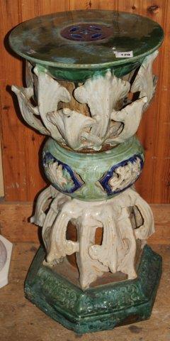 Jardiniere stand, vase(-)